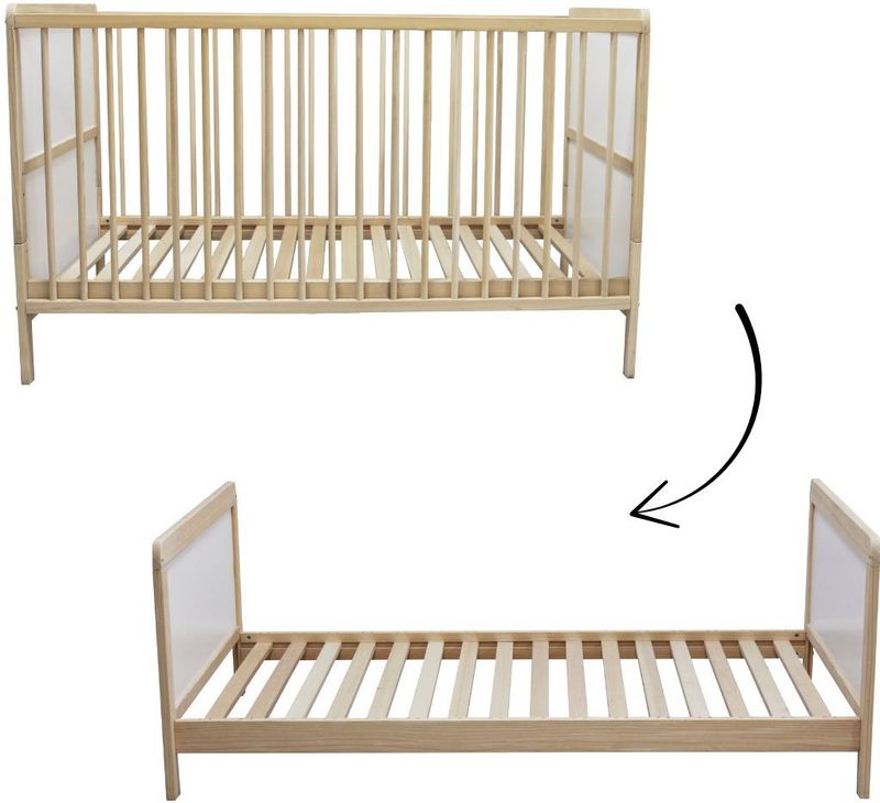 Kukka Houten 70 x 140 cm 2-in-1 Ledikant/Juniorbed NTR440