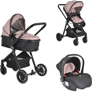 Moni Rio Pink 3-in-1 Combi Kinderwagen Incl. i-Size Autostoel