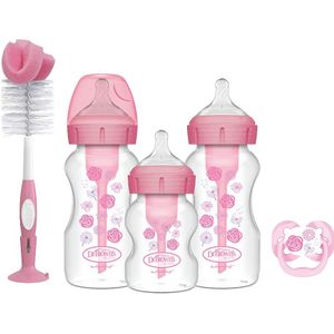 Dr Brown's Options+ Anti-colic Roze Brede Hals Gift Set WB03610-INTLX
