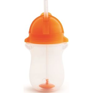 Munchkin 296ml 12m+ Click Lock Tip & Sip Sippy Straw Cup Oranje Anti-lek Beker 012464