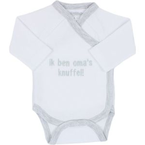 Petit Villain 'Oma's Knuffel' Wit/Grijs Romper