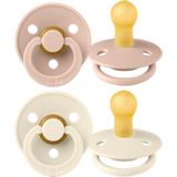 Bibs Ivory/Blush 0-6 mnd 2 Stuks Fopspeen 110256