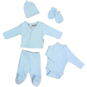 Petit Villain Prematuur Maat 44/50 Blauw 5-delige Babyset