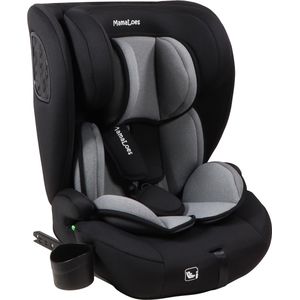 MamaLoes Mick Zwart/Grijs Isofix 76-150 cm i-Size Autostoel ML050226