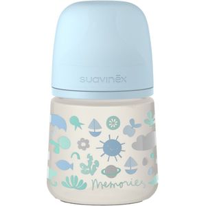 Suavinex Memories Slow Flow Blauw 150ml Silicone Fles SXSMX1072274