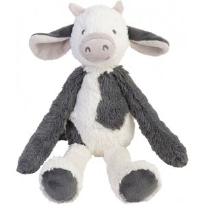 Happy Horse Koe Casper Knuffel 38cm - Wit/Grijs - Baby Knuffel