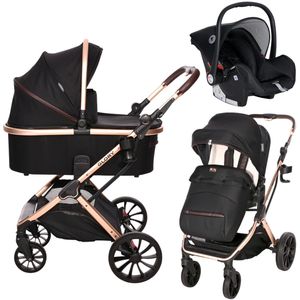 Lorelli Glory Black Diamonds 3-in-1 Kinderwagen incl. Comet Autostoel