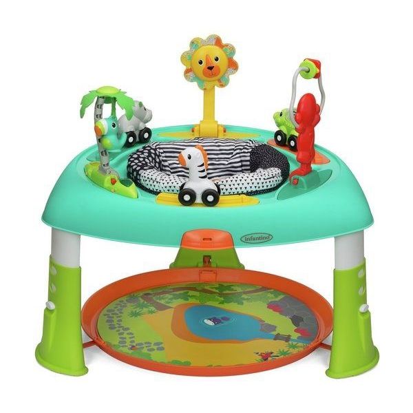 Babymix activity center blue-yellow speeltafel met trampoline 1915 -  speelgoed online kopen | beslist.be | De laagste prijs!