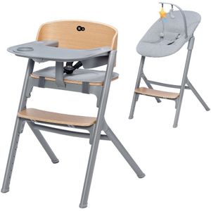 Kinderkraft Livy Oak 4-in-1 Meegroeistoel Incl. Calmee Wipstoeltje KHLICA00WOD0000