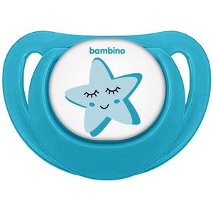 Bambino Ster Turquoise No. 2 (6-18m) Orthodontische Silicone Fopspeen P2565