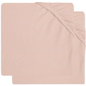 Jollein Jersey Pale Pink 60 x 120 cm 2 Stuks Ledikant Hoeslaken 2511-507-00090