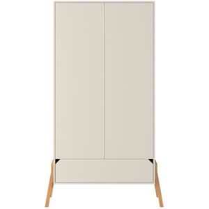 Bellamy Lotta 2-Deurskast - Beige/Taupe - Eikenhout