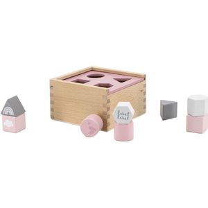 Label Label - Vormenstoof - Roze - FSC Hout - Met Uitschuifbare Deksel