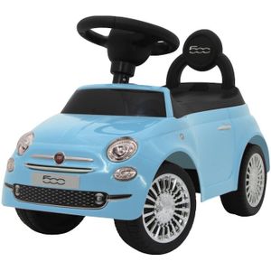 Eco Toys Fiat 500 Loopauto - Blauw - met claxon