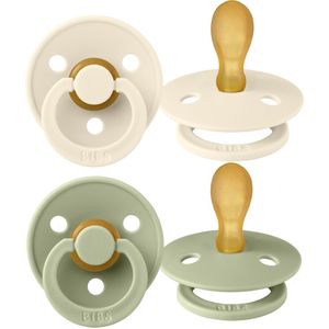 Bibs Ivory/Sage 6-18 mnd 2 Stuks Symmetrische Fopspeen 2221416