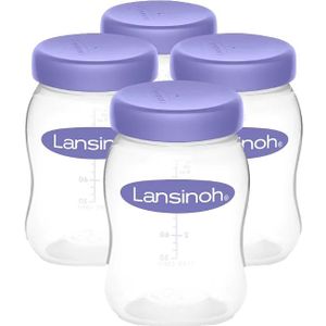 Lansinoh 4 x 160 ml Natural Wave Bewaarflesjes voor Moedermelk 20517