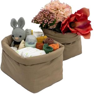 Mordesign Mommy Cappuccino 2 stuks Opbergmandjes FD-19