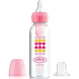 Dr Brown's Options+ Anti-colic 250 ml Smalle Hals Overgangsfles 2-in-1 Kit Roze SB8191-P3