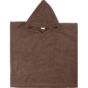 MamaLoes - Badstof Poncho - Chocolade Bruin - 100% Katoen