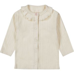 Dirkje Organic Off White Maat 56 Ruffle Blouse met Knoopjes WN1219 NOOS