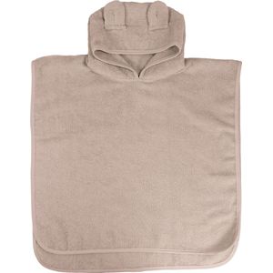 MamaLoes - Beer Badstof Poncho - Zand - 100% Katoen