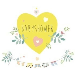 Babyshower Bloemen Wenskaart BAW02