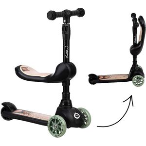 Momi Kiuru Black 2-in-1 Step/Loopfiets HUBA00035