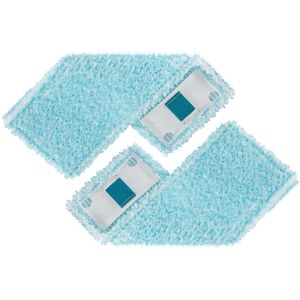 Leifheit Set van 2 vervangingsdoeken CLEAN TWIST M Ergo klittenband super soft, speciaal voor parket en houten vloeren