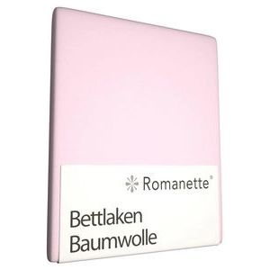 Bettlaken Romanette Rosa (Baumwolle)-200 x 260 cm (2-personen)