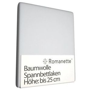 Hoeslaken Romanette Lichtgrijs (Katoen)-200 x 200 cm