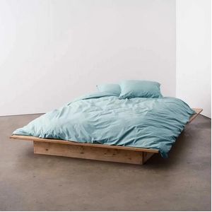 Bettwäsche Marc O'Polo Tove Aquamarine Bio-Baumwolle Perkal-200 x 220 cm