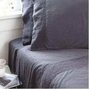 Bettwäsche House in Style Como Off Black Mako-Satin (100% Baumwolle)-240 x 220 cm