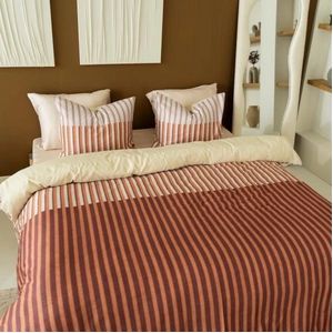 Bettwäsche Kayori Niseko Baumwolle-Satin Rot-135 x 200 cm