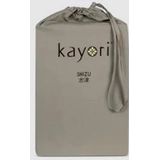 Split Topper Spannbettlaken Kayori Shizu Taupe (Perkal)-180 x 210/220 cm