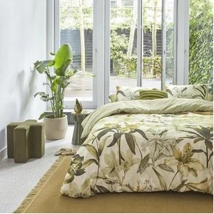 Bettwäsche Beddinghouse Kiley Grün Mako-Satin-155 x 220 cm