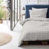 Bettwäsche Cinderella Gridde Off White Renforcé-135 x 200 cm