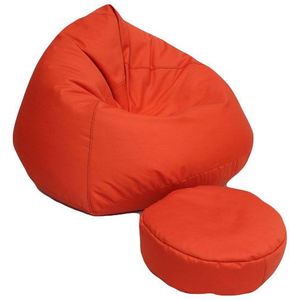 Zitzak Fauteuil XXL oranje - Loungestoel Zitkussen Relaxkussen