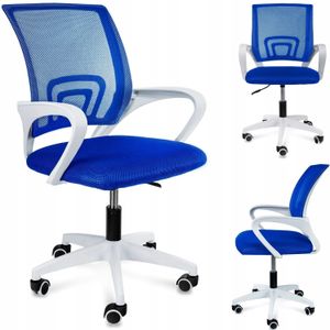 Ergonomische bureaustoel - SMART - verstelbaar - wit blauw