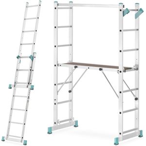 Kamersteiger en ladder - 6 in 1 - 300 cm werkhoogte - opvouwbaar