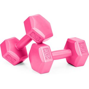 Dumbbell set 2 x 2kg - Roze - Fitness gewichten
