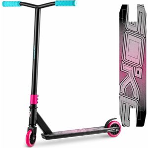 SOKE - Stuntstep - 82 cm Hoog - Max 100 Kg - Zwart Roze Mint