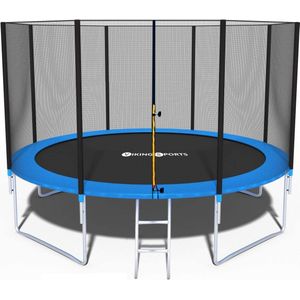 Trampoline - blauw - 435 cm - met net en ladder - tot 180 KG