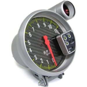 Toerenteller instrument meter Shift Light Carbon 5 inch