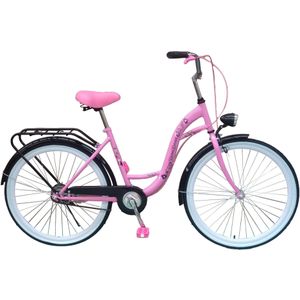 Fiets voor meisje - meisjesfiets 26 inch - roze