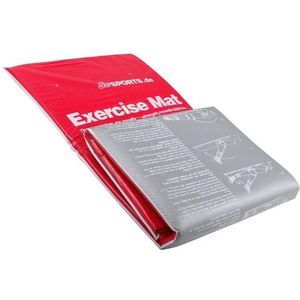 Fitnessmat Gymnastiekmat Sportmat opvouwbaar 180 x 60 x 2 cm grijs/rood