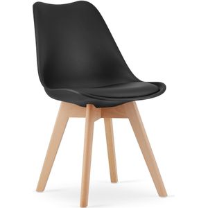 MARK - Eetkamerstoel - Zwart - Set van 4