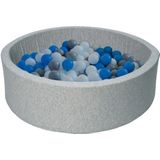 Ballenbad met 300 ballen - Wasbare hoes - 90 x 30 cm - Blauw grijs