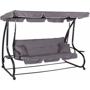 Schommelbank 4-zits - DeLuxe - 220x120x162 cm - inc kussens & cupholder