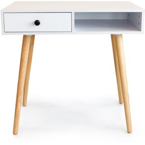 Woonkamer - Tafel - Wit - Hout - Moderne Dressoir met Brede Lade