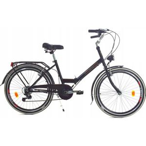 Vouwfiets 24 inch - 6 versnellingen - zwart
